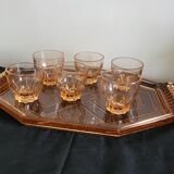 Art Deco Pink Glass Coffee Set