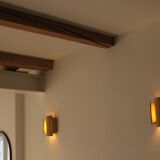 Set of 2 red TILE wall lights.