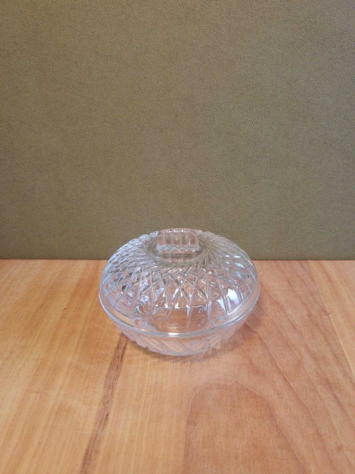 Vintage France chiseled glass candy