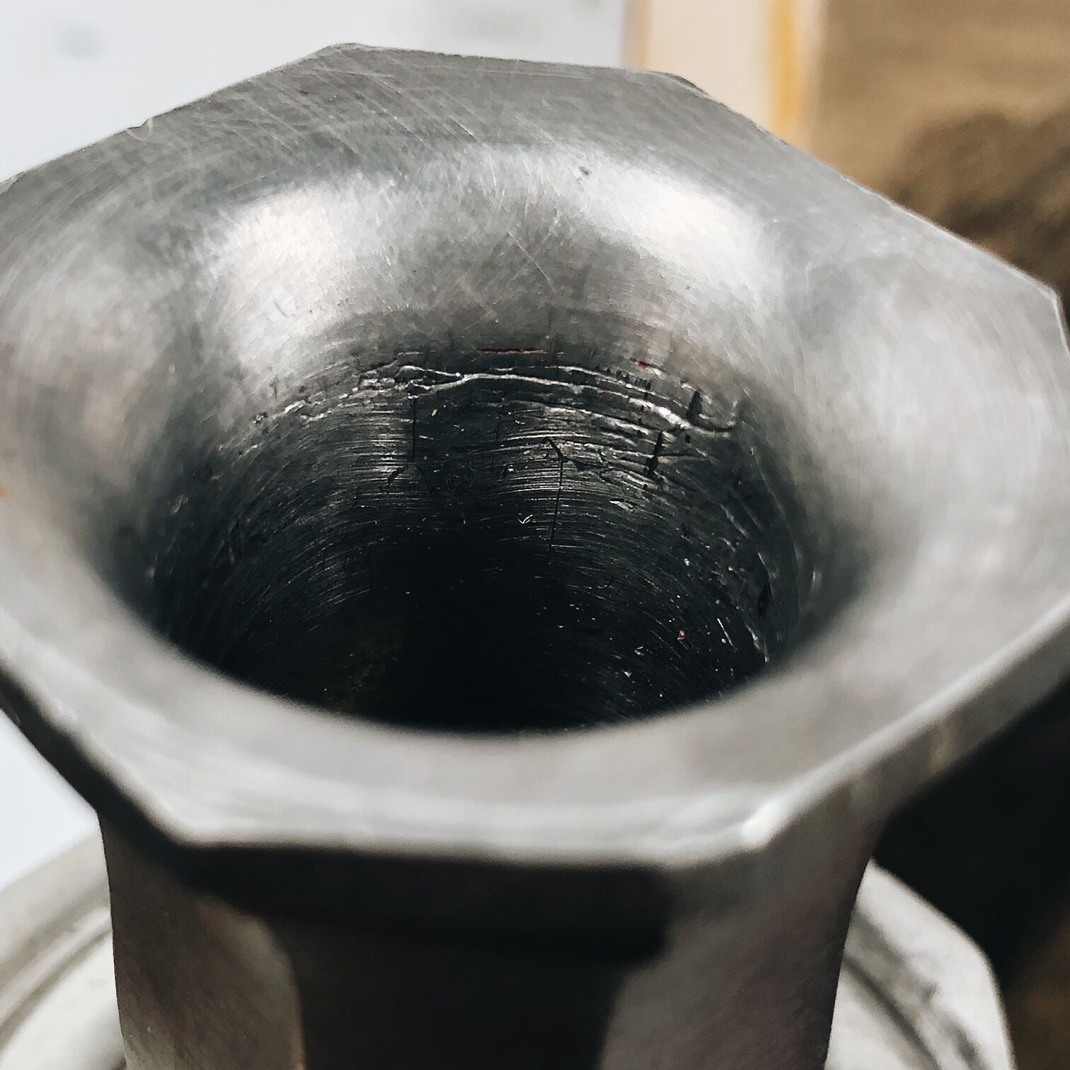 Pair of Italian tin candlesticks