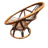 Fauteuil pivotant en rotin