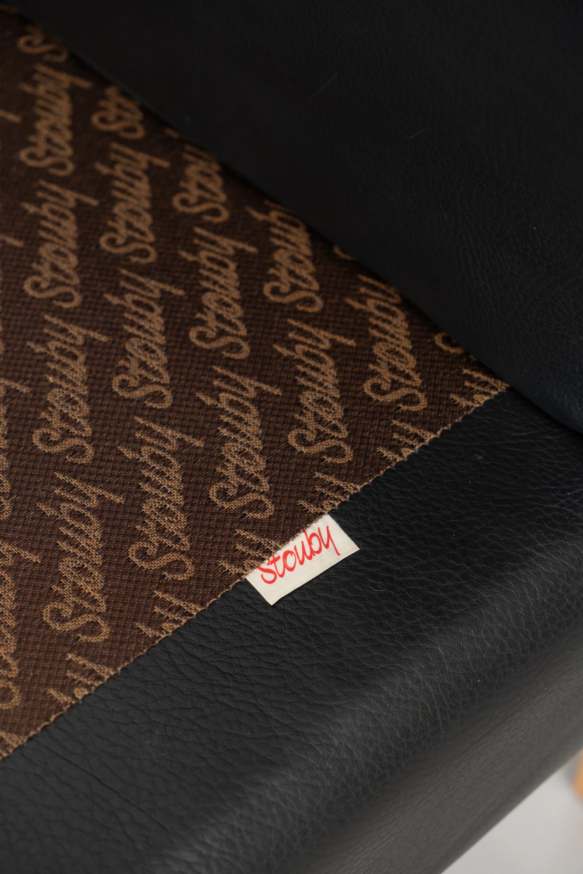 Stouby black leather sofa