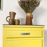 Old yellow vintage jam maker