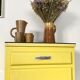 Old yellow vintage jam maker