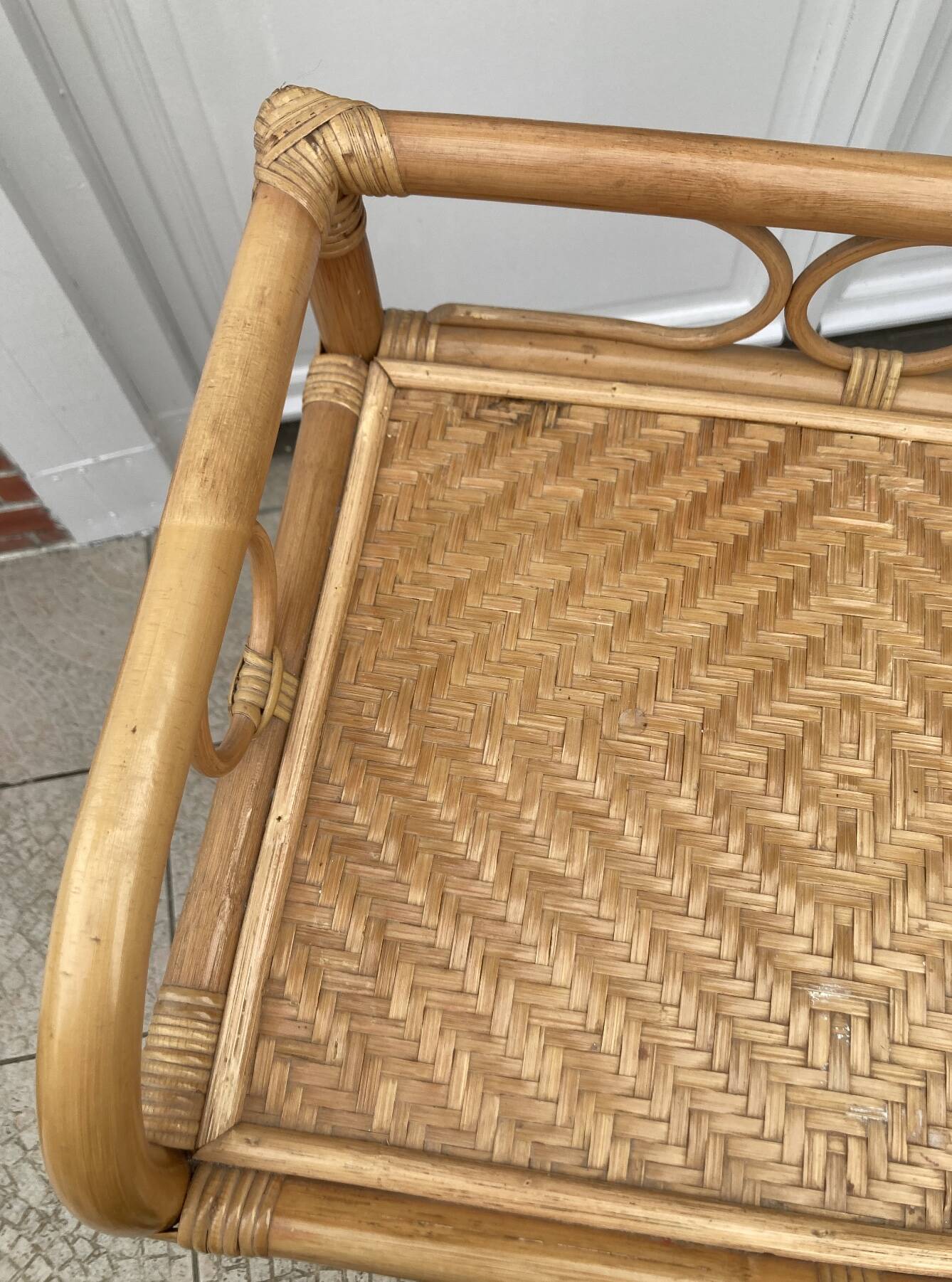 Vintage rattan chiffonier