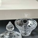Elegant crystal candy box, with geometric design, Boho-Chic style