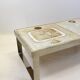 Table basse céramique / chrome — Jean Gregorieff, France, 1970s