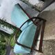 Pair of adjustable turquoise velvet and wood armchairs attributed to Jindřich Halabala, 1930s.