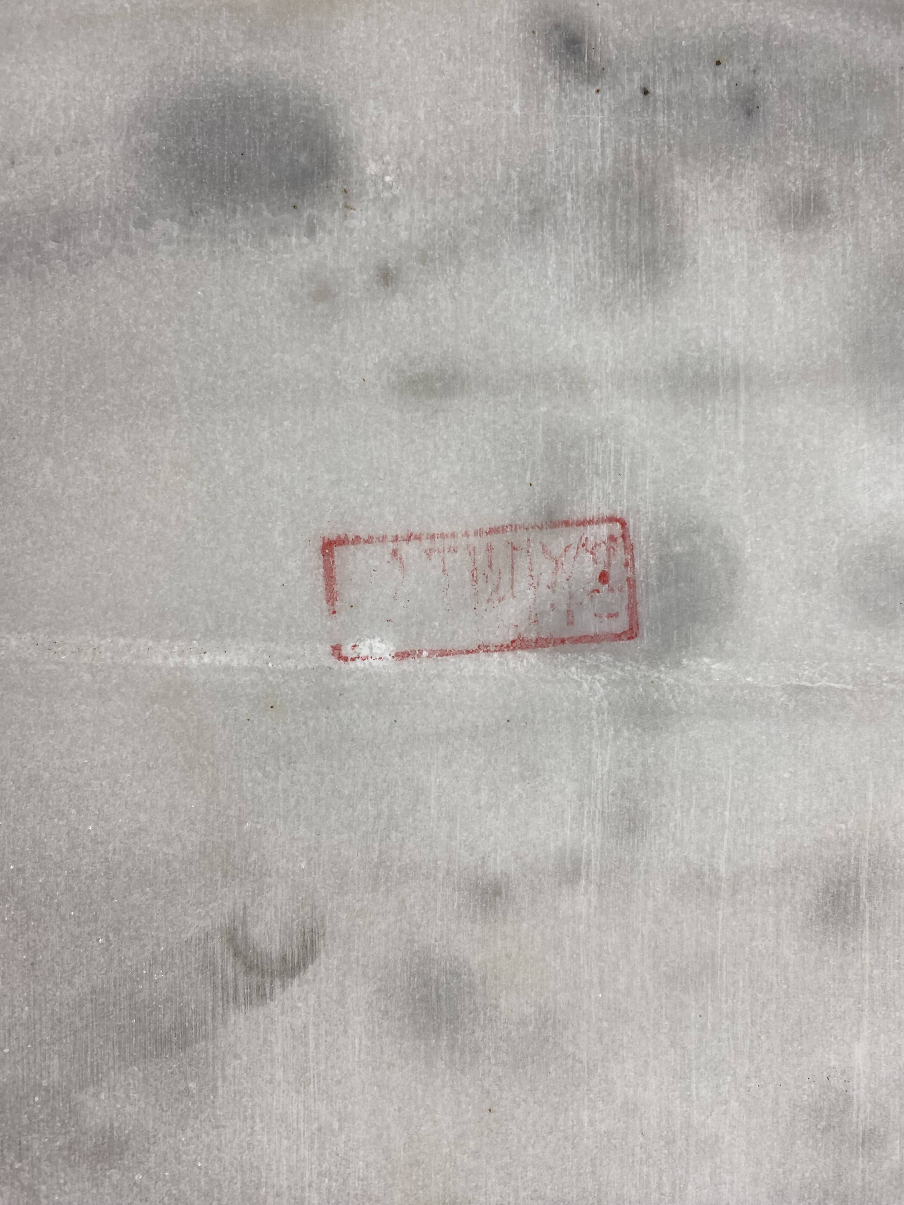 Marble and wrought iron bistro table