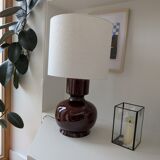 Ceramic lamp and cream lampshade