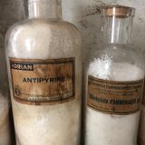 Set of 6 old apothecary bottles
