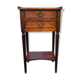 Board-style wooden bedside