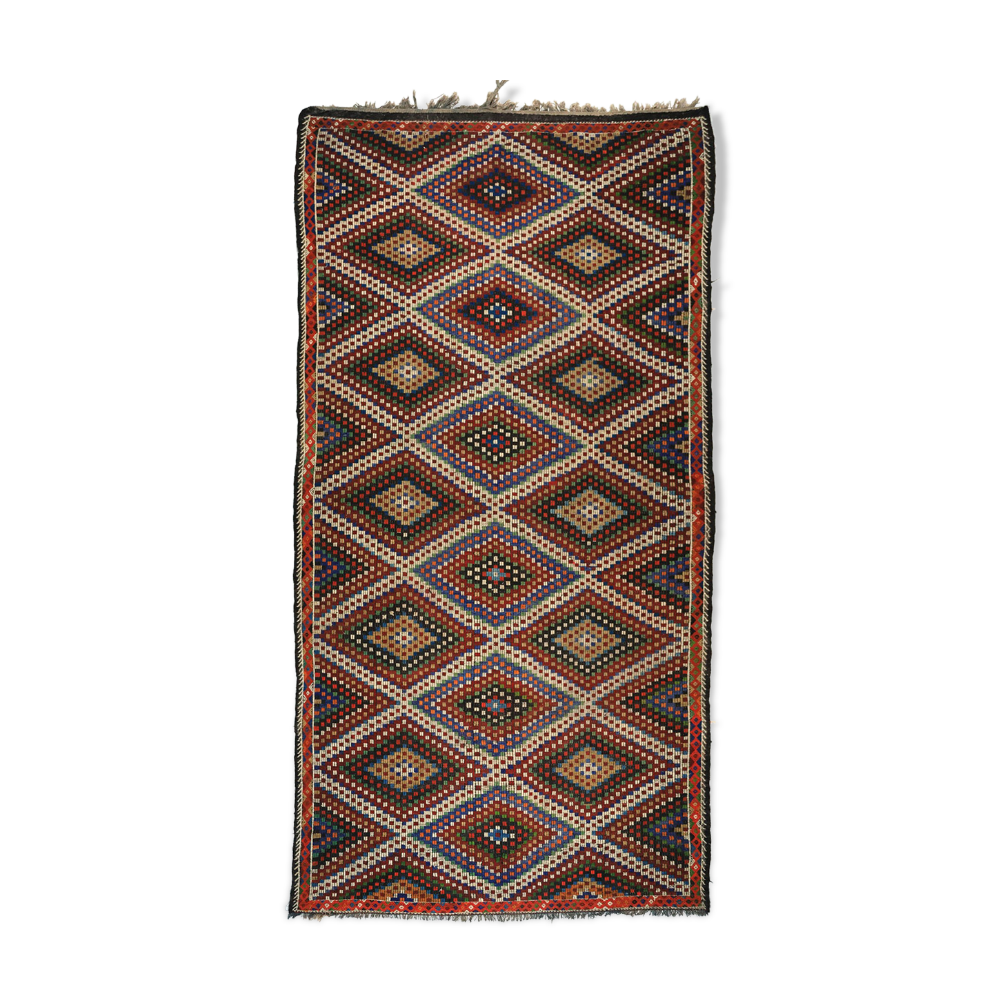 Anatolian handmade kilim rug 359 cm x 186 cm