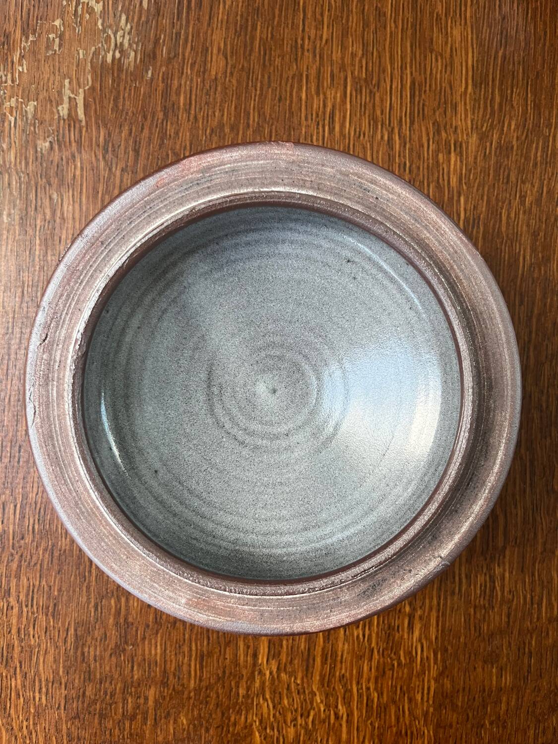 Signed glazed stoneware pot