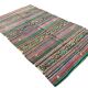 Tapis Kilim turc à rayures neutres