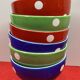 Set of 6 small grandmother bowls in Longchamp porcelain.