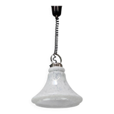 1970s Czechoslovak Mid-Century Glass Pendant Lamp with Marbled Shade