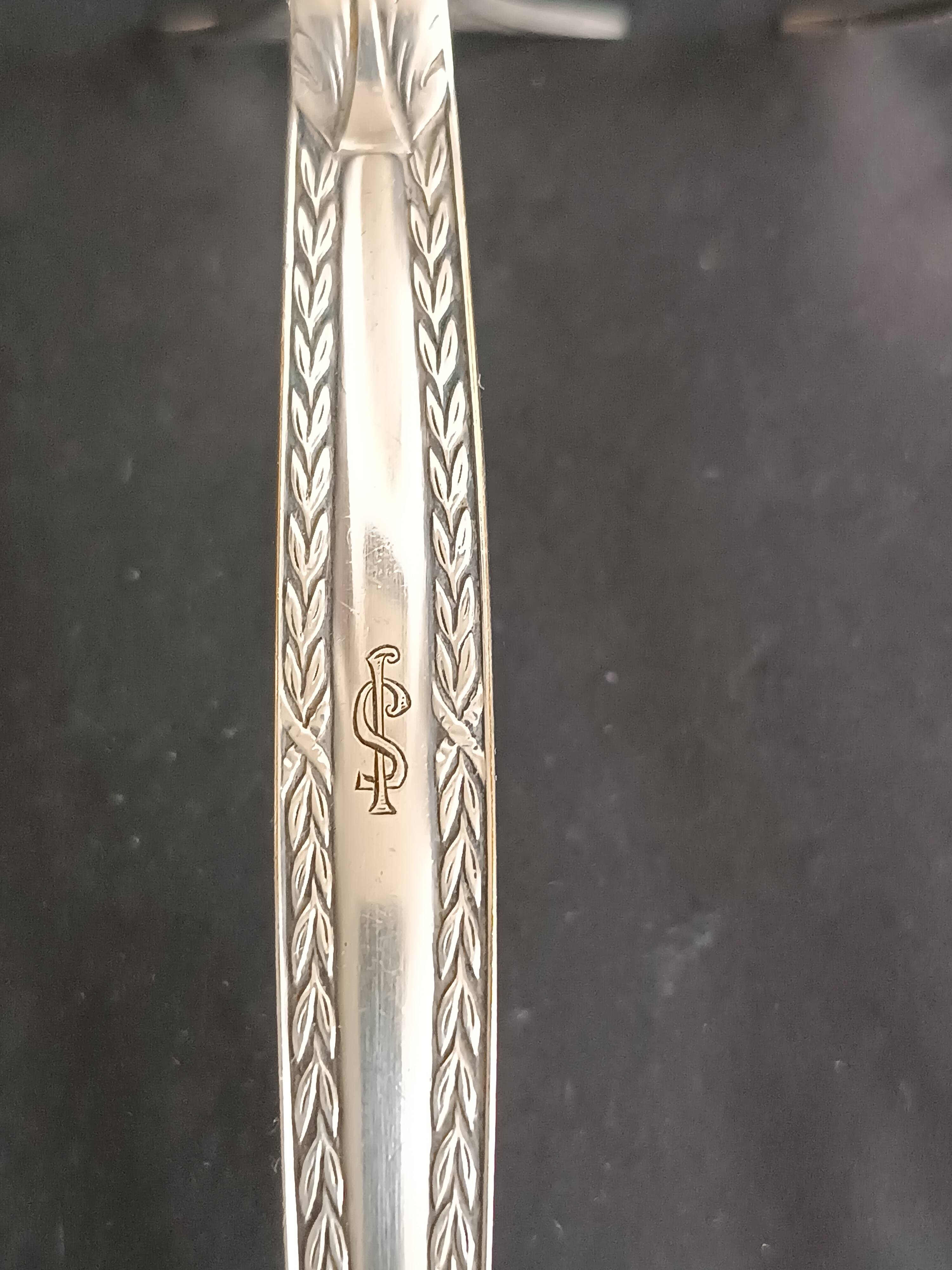 WMF, eight silver-plated knife rests, palmette decoration 1880