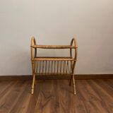 Rattan magazine rack