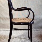 Fischel Jugendstil bistro armchair in curved wood, Thonet period