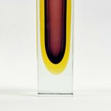 XXL Mid-Century Sommerso Murano Glass Vase by F.Poli for Mandruzzato, 1970s