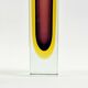 Vase en verre Sommerso XXL du milieu du siècle par F. Poli pour Mandruzzato, années 1970.