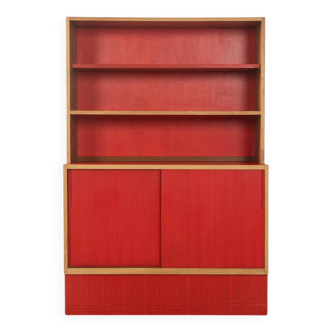 Buffet en placage de noyer rouge, années 1950