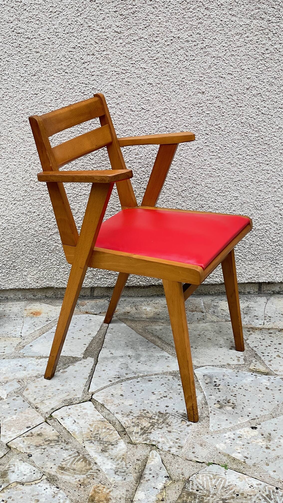 1950 Desk Chair with Compass Legs