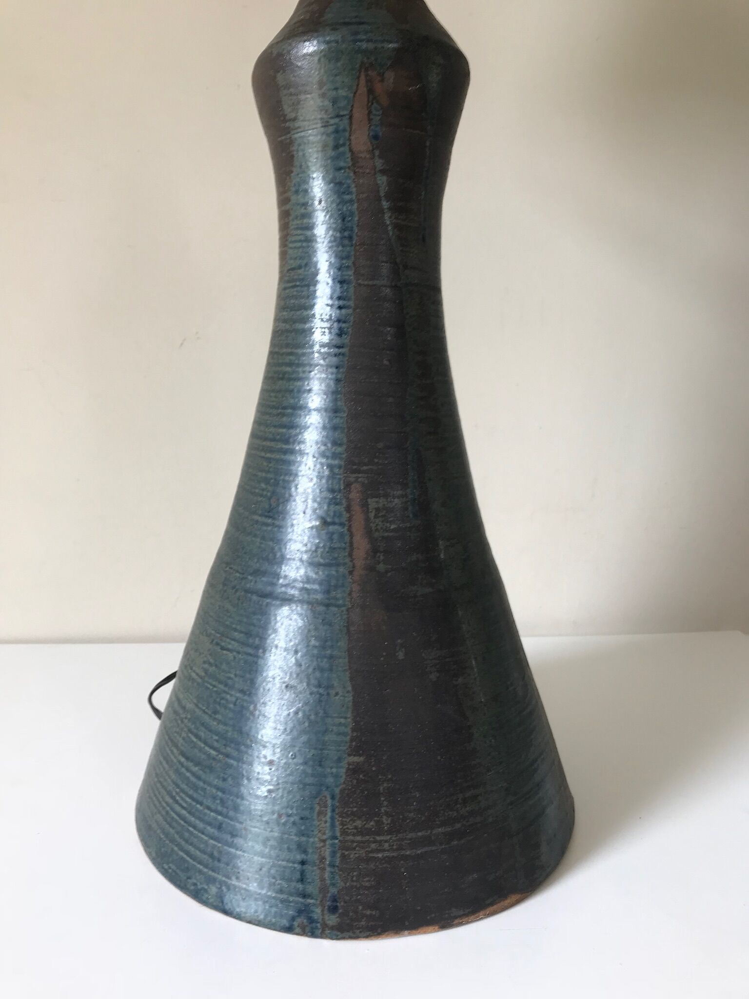 Lamp sandstone ceramic vintage 1960