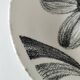 Graphic flower black & white deep plate Gien