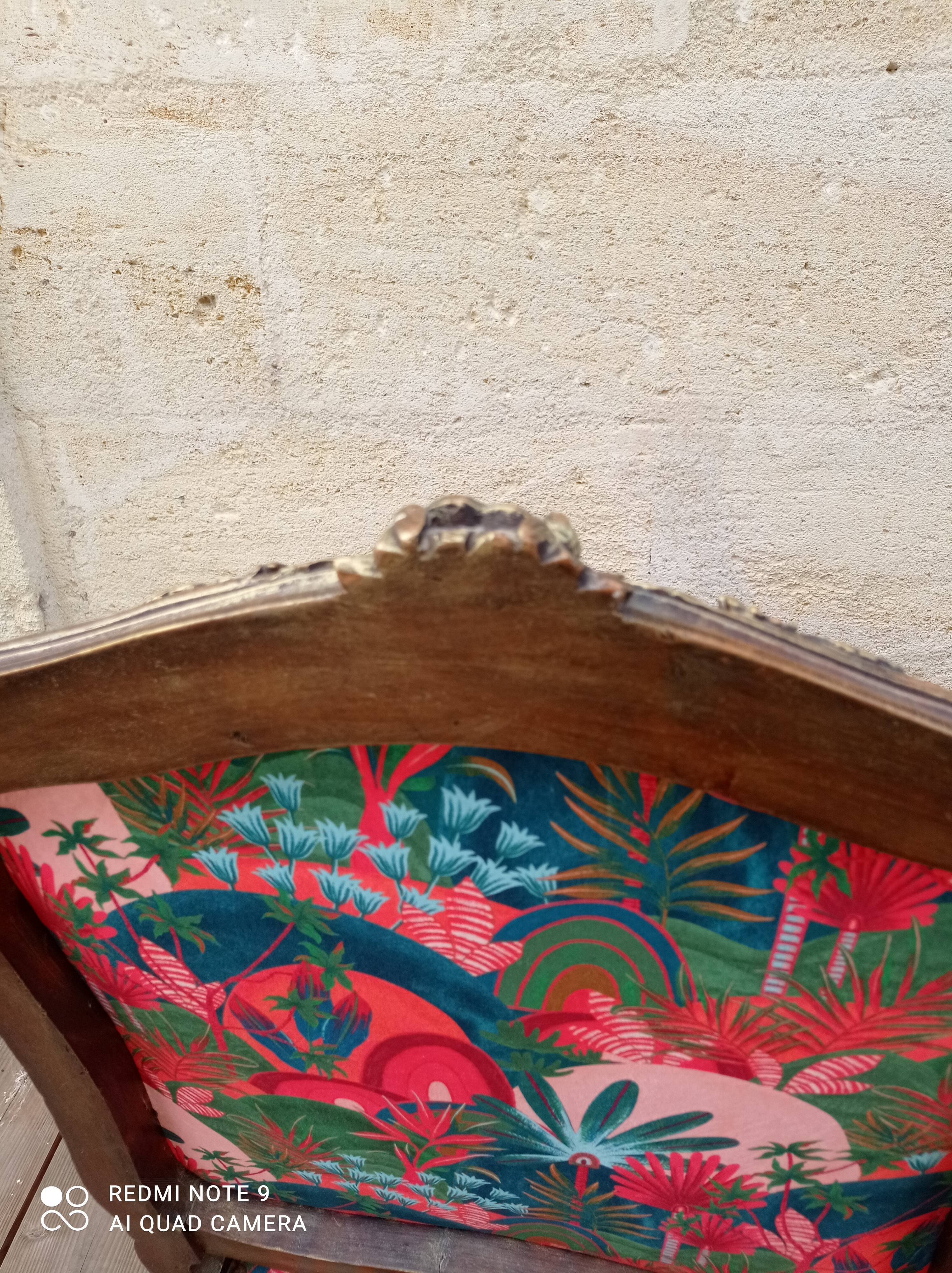 Pair of Louis XV style armchairs