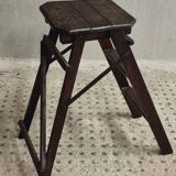 Old wooden stepladder library steps decorative foldable