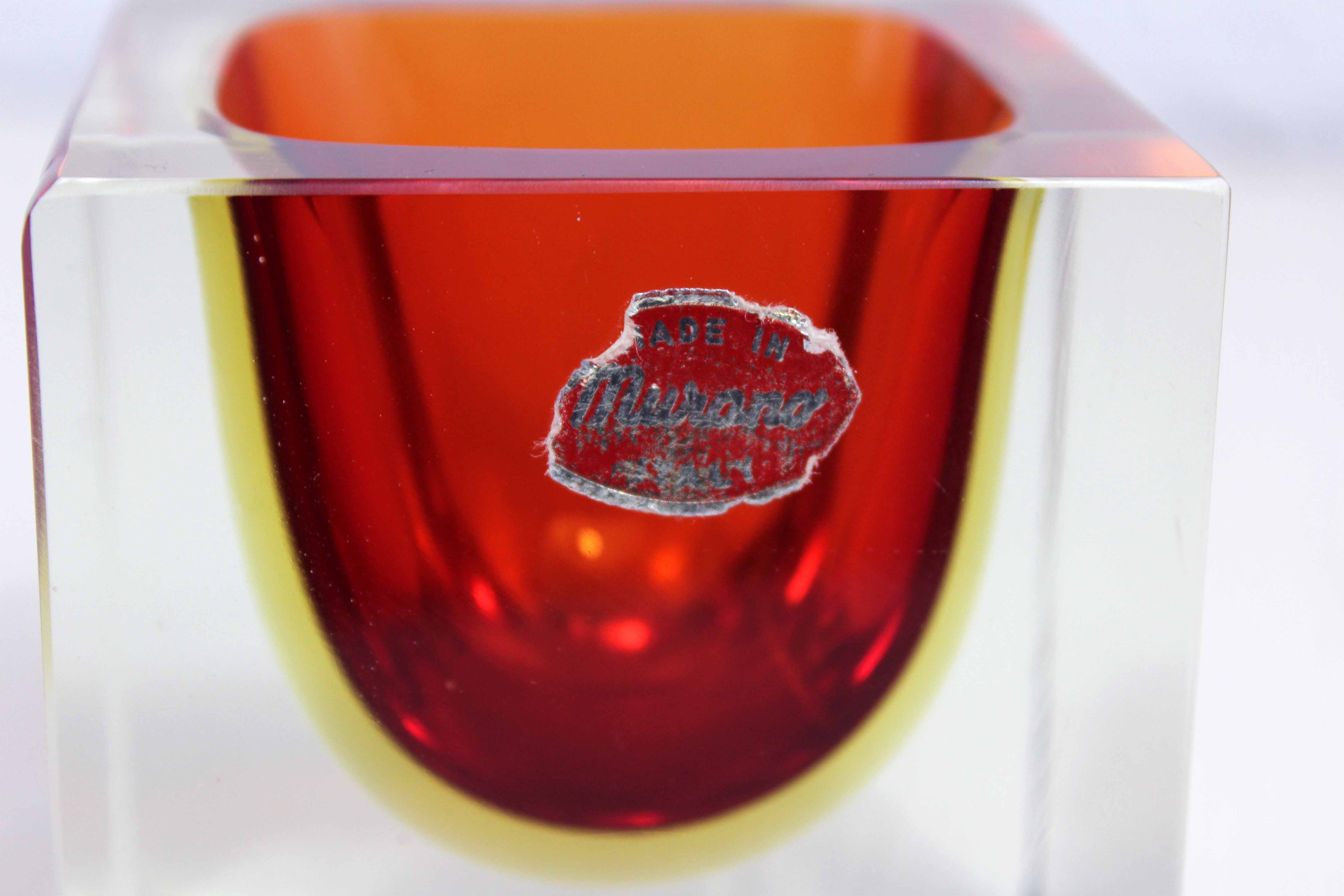 Empty pocket ashtray Murano Flavio Polished