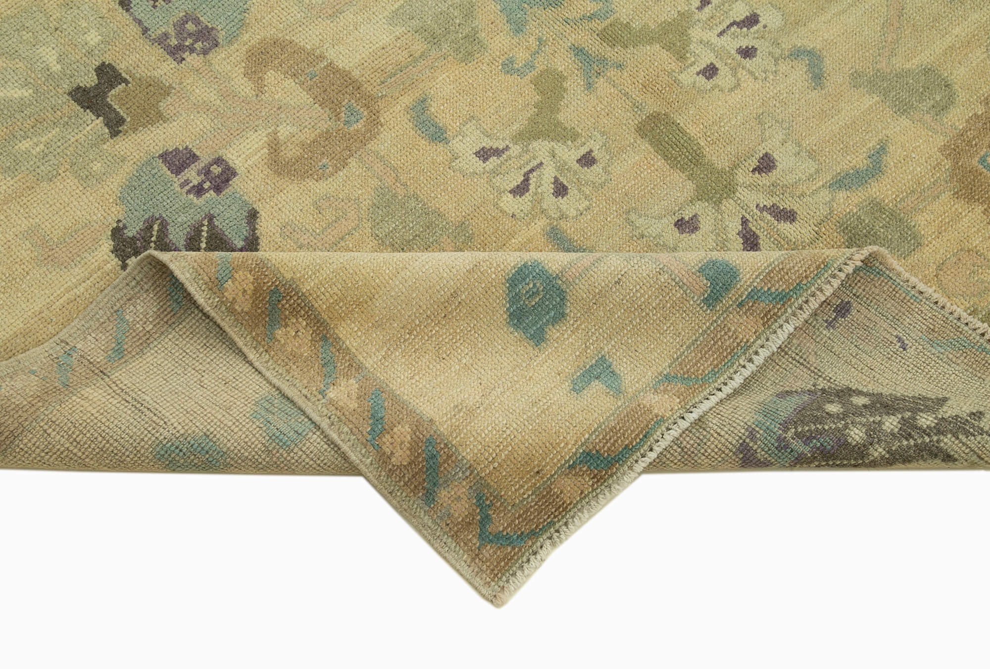 1960s Handmade Rustic Oriental Beige Carpet 156 cm x 277 cm