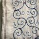 Antique embroidered linen tablecloth
