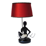 Old african woman statuette lamp