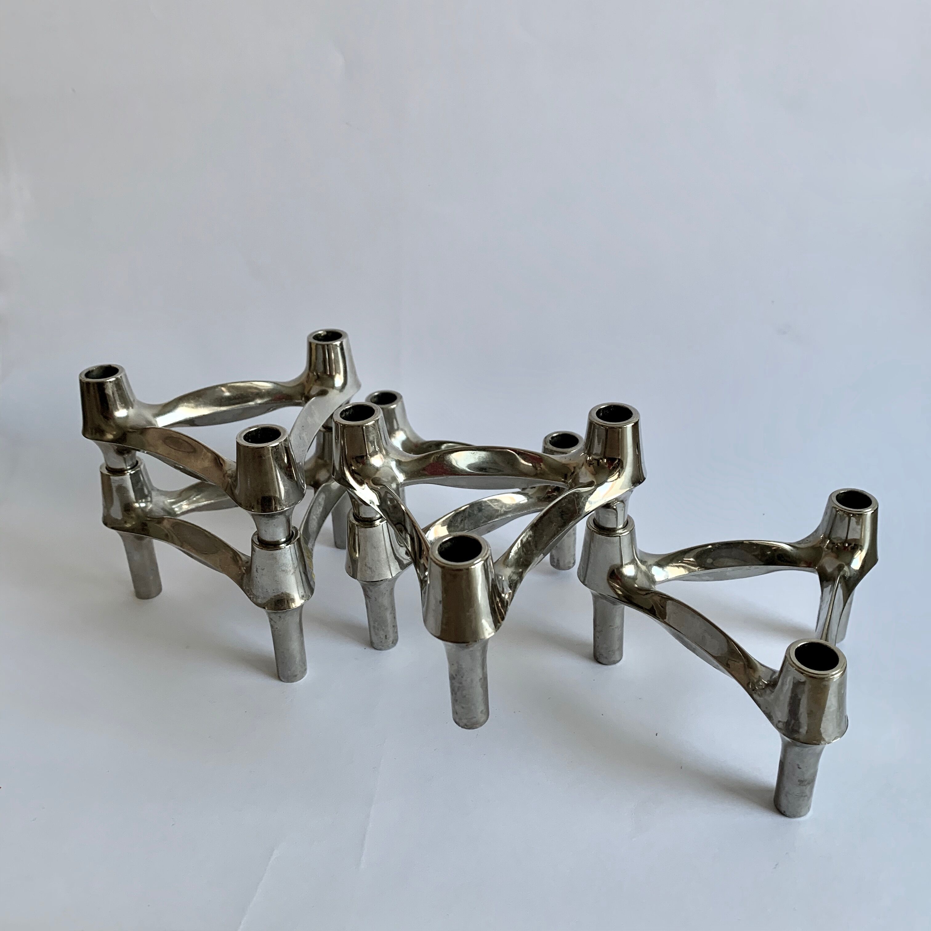 Candleholders by Fritz Nagel for BMF, 1960s, set of 5