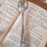 6 small spoons, silver metal 5gr, mix of 2 models, art nouveau style