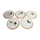 5 flat ceramic plates, La Colombe pottery