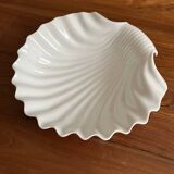 Large shell-shaped dish – white porcelain – Width 31 cm
