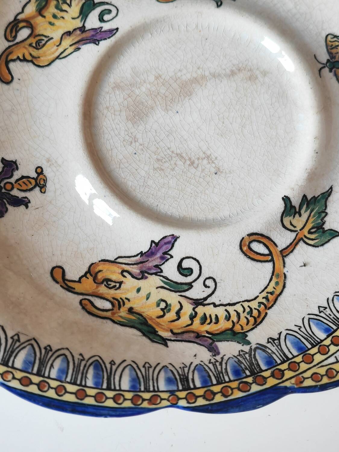 Gien plate, 19th century