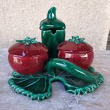 Vintage ceramic service salt pepper mustard 1950s 1960s