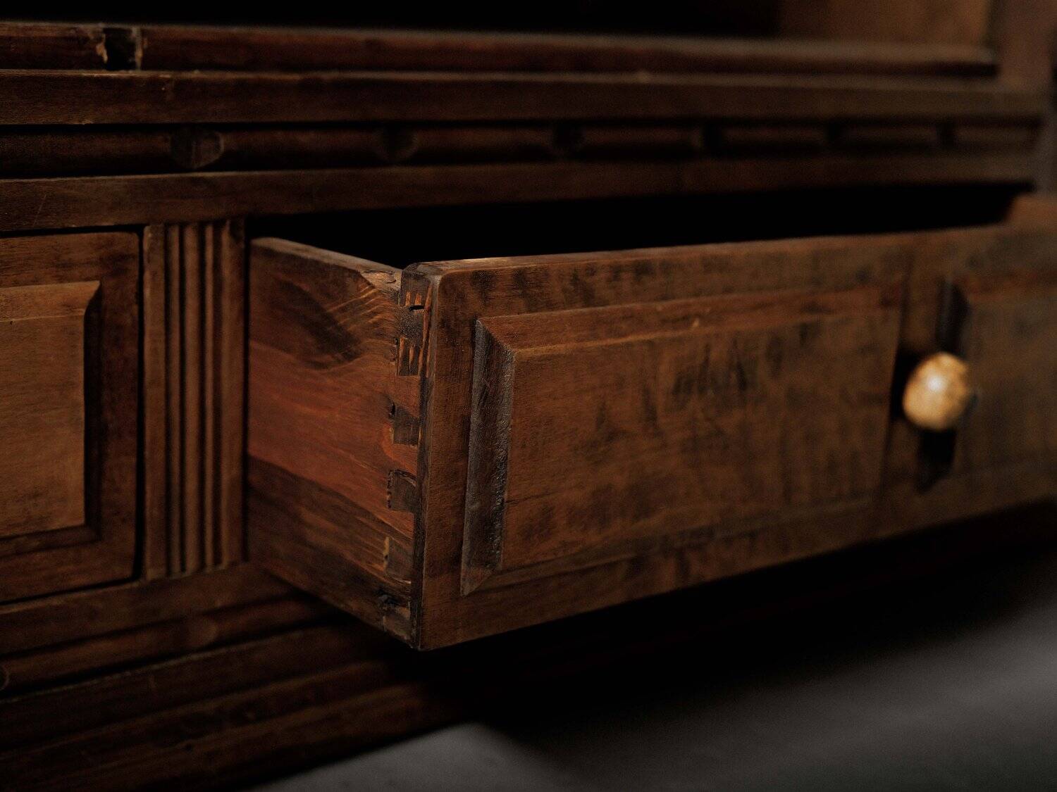 Handcrafted two-door cabinet, Spain, circa 1950