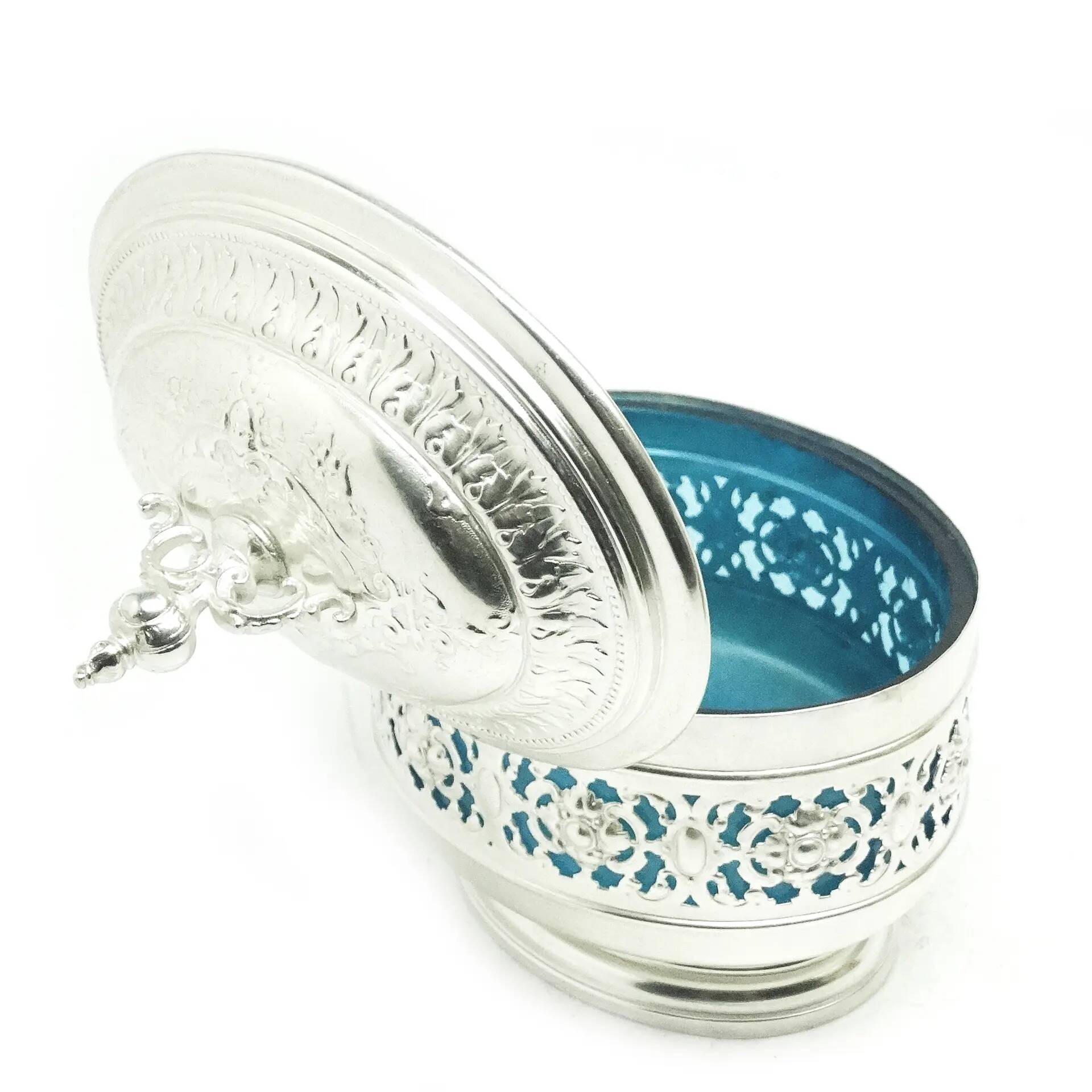 Sugar bowl, Eclecticism, silver-plated brass, WMF, Germany, 19th century