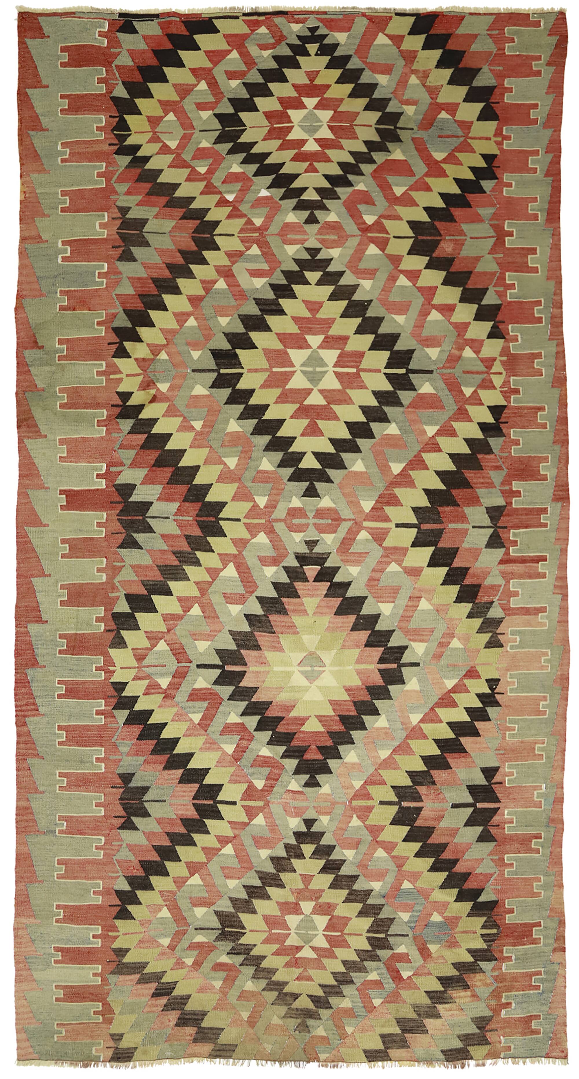 Vintage Turkish Kilim Elegant 170x310 cm Handwoven Bohemian Spirit
