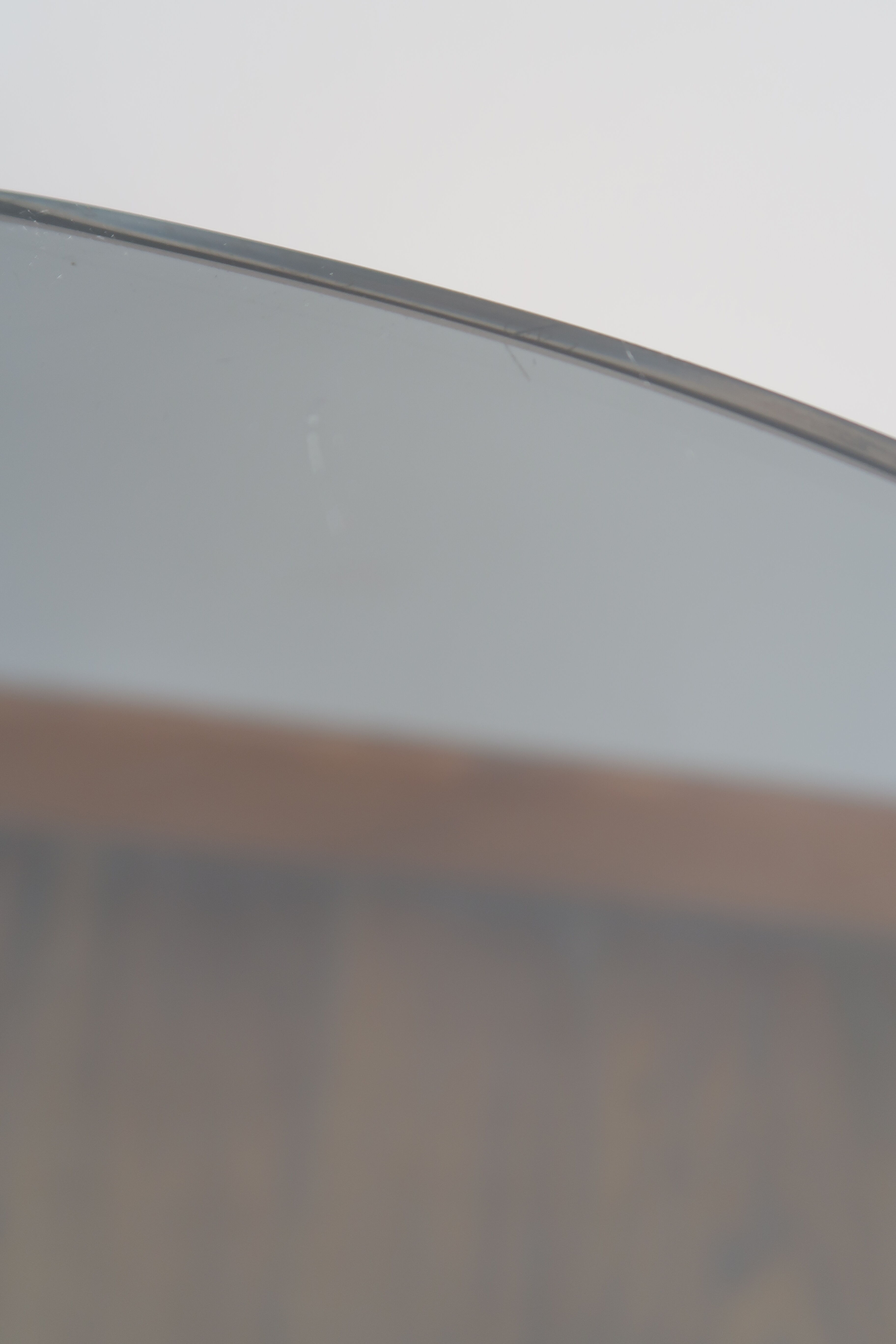 Oval coffee table smoked glass