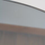 Oval coffee table smoked glass