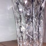 Cut crystal vase - high 13 cm - flared 8 cm