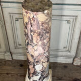 Column in purple and white breccia marble from Carrara, 19th century