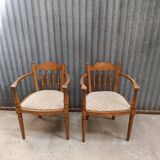 Pair of upholstered armchairs